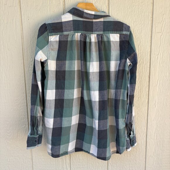Ralph Lauren Denim & Supply Button Up Shirt Women's Medium Green Grey Plaid - Picture 5 of 7